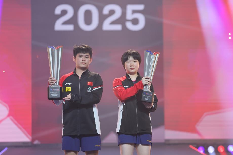 [图]WTT美国四项冠军-林诗栋/蒯曼3-0韩国组合夺魁  wtt大满贯直通赛